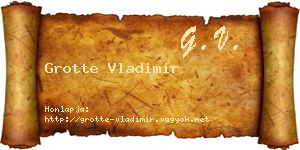 Grotte Vladimir névjegykártya